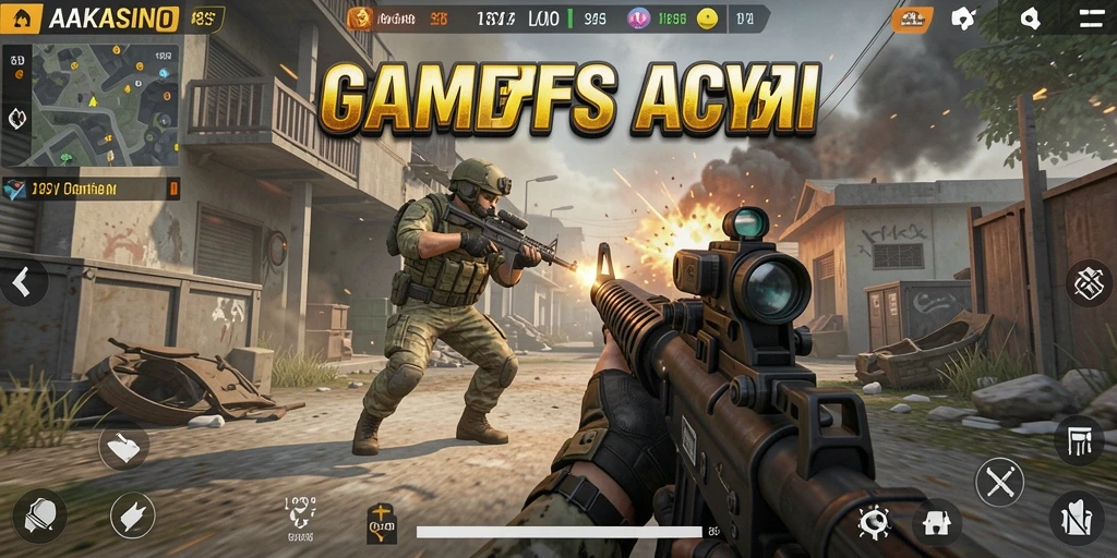 Tampilan gameplay AAKASINO dengan aksi menegangkan dan strategi seru.