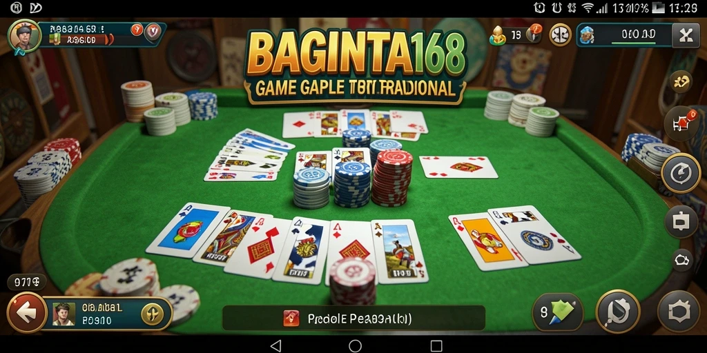 Screenshot gameplay BAGINTA168 menampilkan keseruan permainan Gaple.