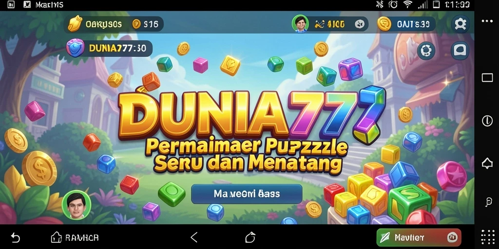 Screenshot gameplay DUNIA777 menampilkan puzzle yang menarik.
