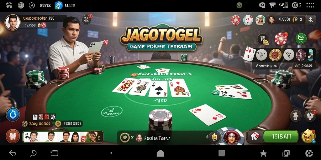 Tampilan gameplay seru dan menarik dari Poker di JAGOTOGEL.