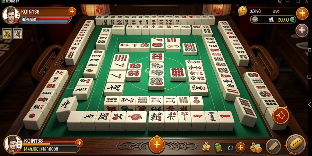 Screenshot dari KOIN138 menampilkan gameplay Mahjong yang menarik dan menyenangkan.