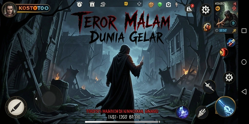 Tangkapan layar KOSTOTO menampilkan momen menegangkan dalam suasana gelap.