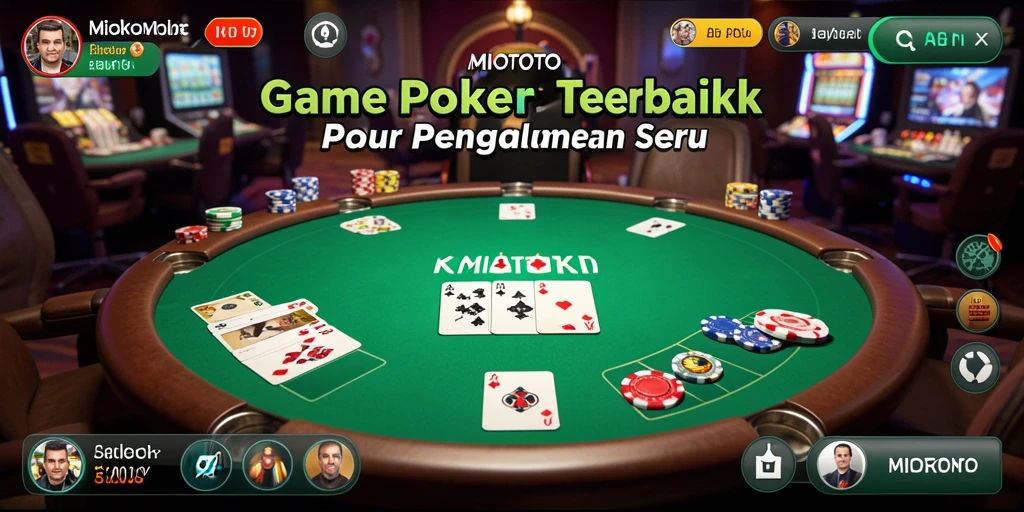 Tangkapan layar MIOTOTO menampilkan aksi seru permainan Poker.