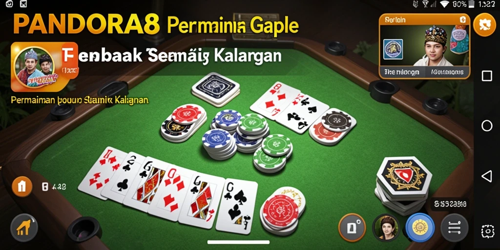 Tampilan gameplay Gaple di PANDORA88 yang seru dan interaktif.
