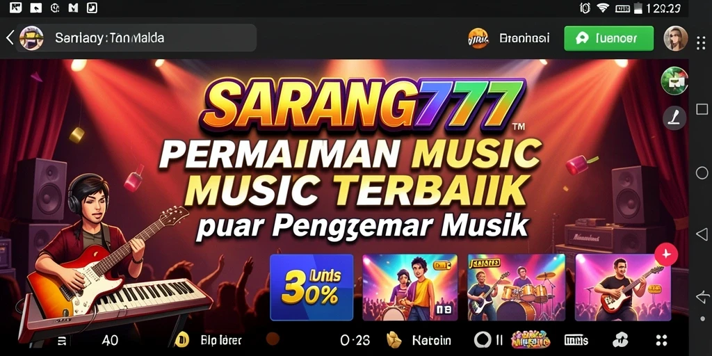Screenshot gameplay SARANG777 menampilkan keseruan bermain musik secara interaktif.