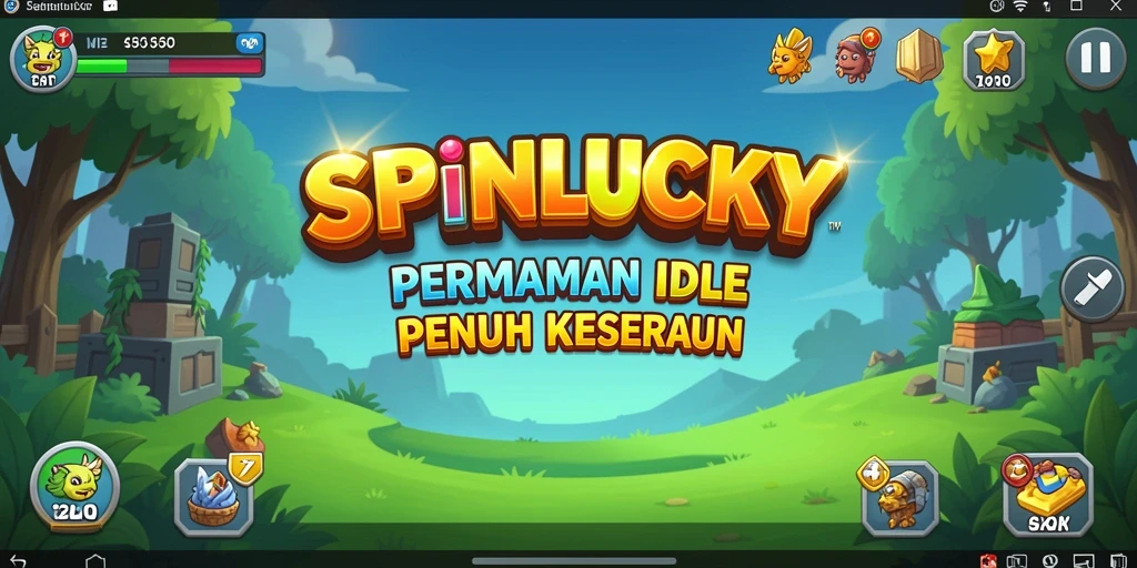Tampilan gameplay SPINLUCKY yang menegangkan dan penuh aksi Idle.